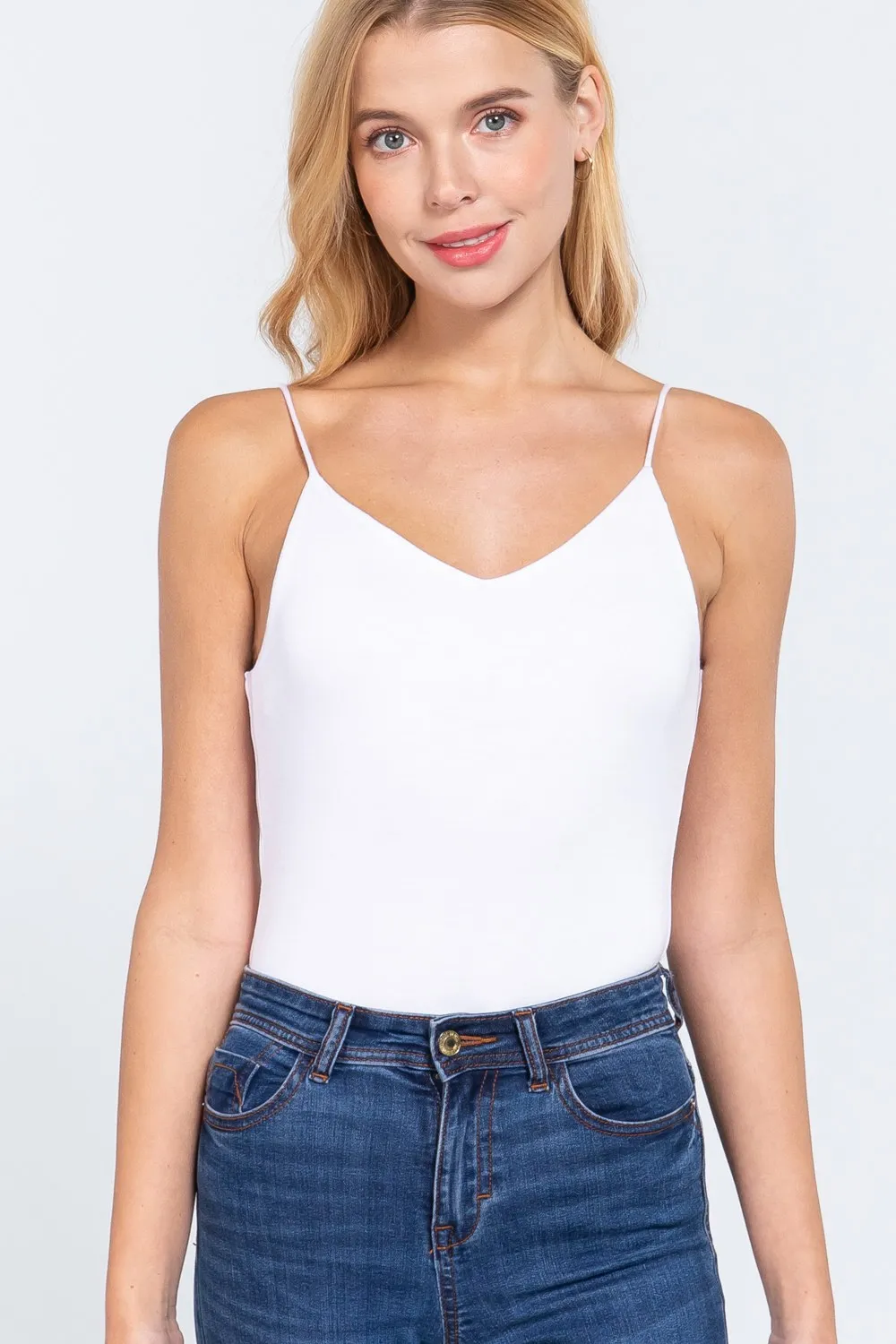 V-neck 2 Ply Cami Bodysuit